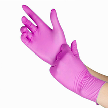 Magenta nitril védőkesztyű több S, M  méretben 50db vagy 100db-os kiszerelésben