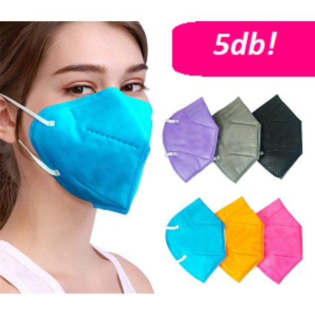 YUNYIFU szájmaszk-FFP2 védelem 5db  Több színben 