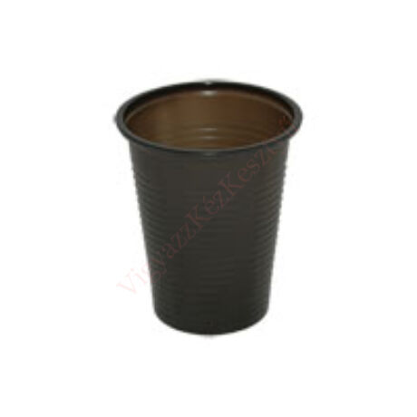 Műanyag pohár 2 dl, eldobható, Fekete - 50 db